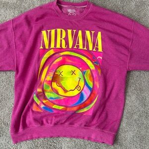 Nirvana Oversized  Pink Sweater! Size S/M